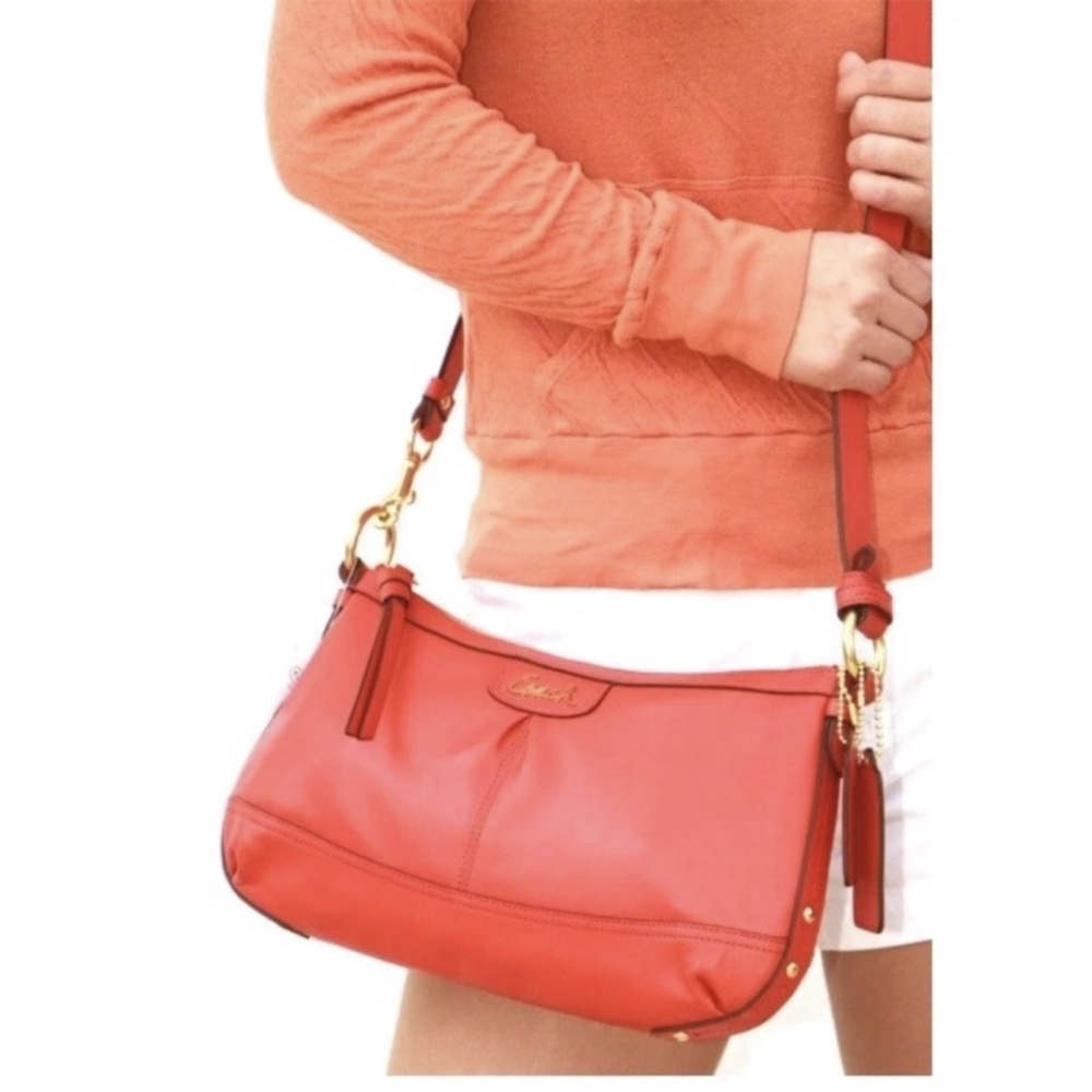 Coach Park Leather East/West Duffle in the color Persimmon - Picture 1 of 9